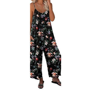 Zhuofei Women Casual Jumpsuits Summer Sleeveless Loose Jumpsuit Shoulder Box 22